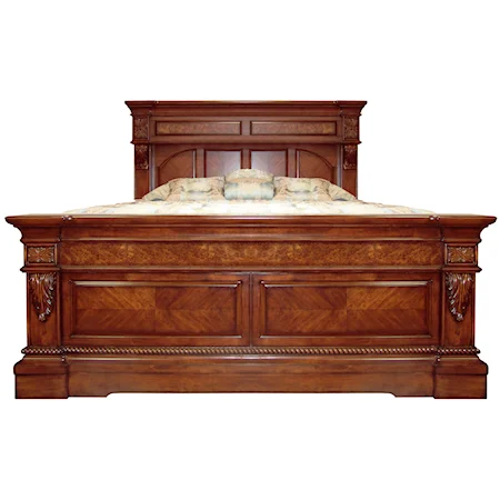 Traditional King Panel Storage Bed